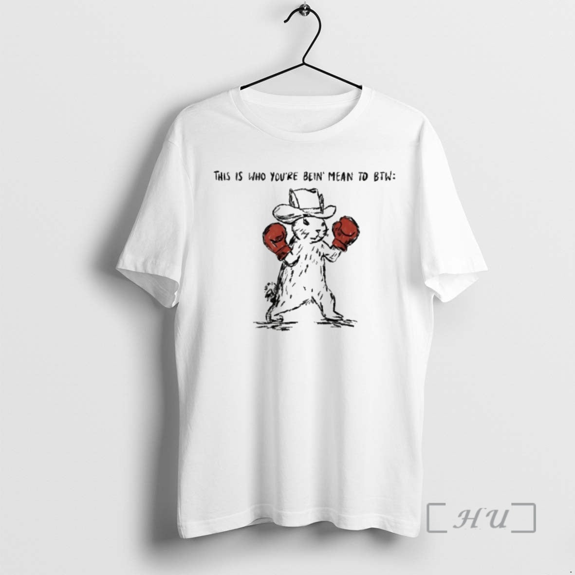 Officials Bunny Cowboy Boxing This Is Who Youre Bein Mean Btw T-Shirts, Hoodie, Sweatshirt - T-Shirt, Sweatshirt, Hoodie