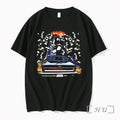 Officials Burning Skyscraper Flying Papers Classic Car Urban Chaos Unisex T-shirt, Sweatshirt, Hoodie, Long Sleeve Tee - T-Shirt, Sweatshirt, Hoodie