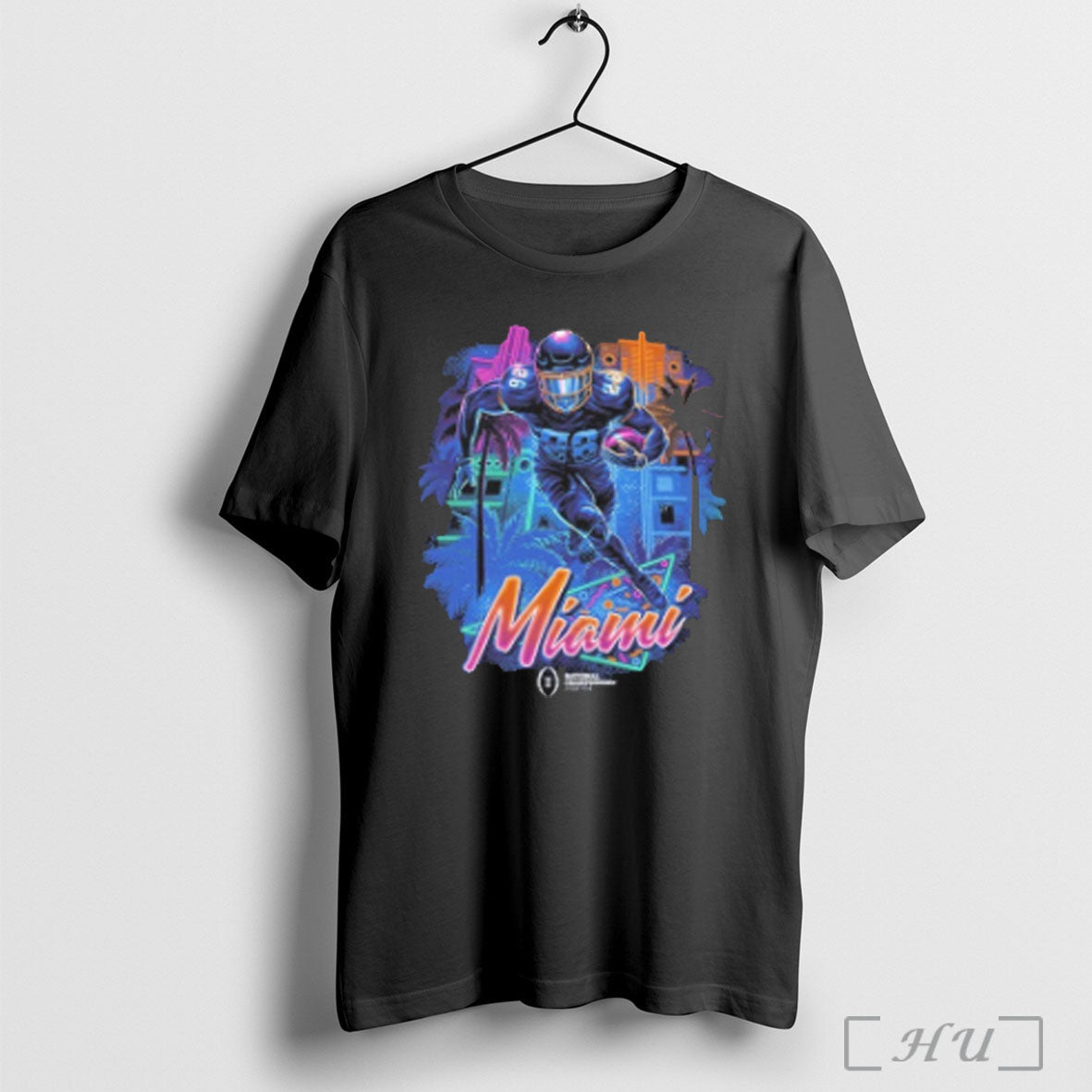 Officials Cfp National Championship Game 2026 Miami Neon Player T Unisex T-shirt, Sweatshirt, Hoodie, Long Sleeve Tee - T-Shirt, Sweatshirt, Hoodie