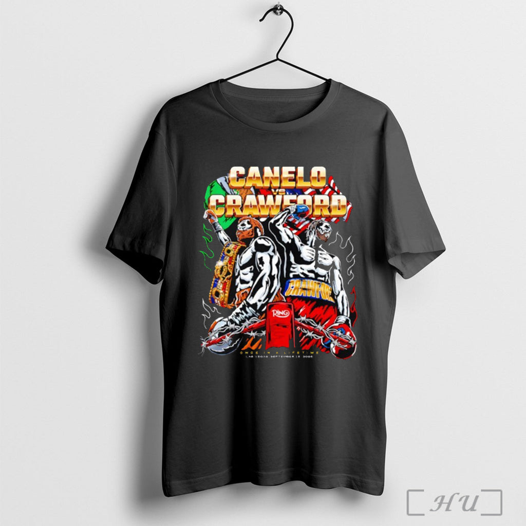 Officials Canelo Crawford Once In A Lifetime Las Vegas Sep 13 2025 T Shirt Unisex T-shirt, Sweatshirt, Hoodie, Long Sleeve Tee - T-Shirt, Sweatshirt, Hoodie