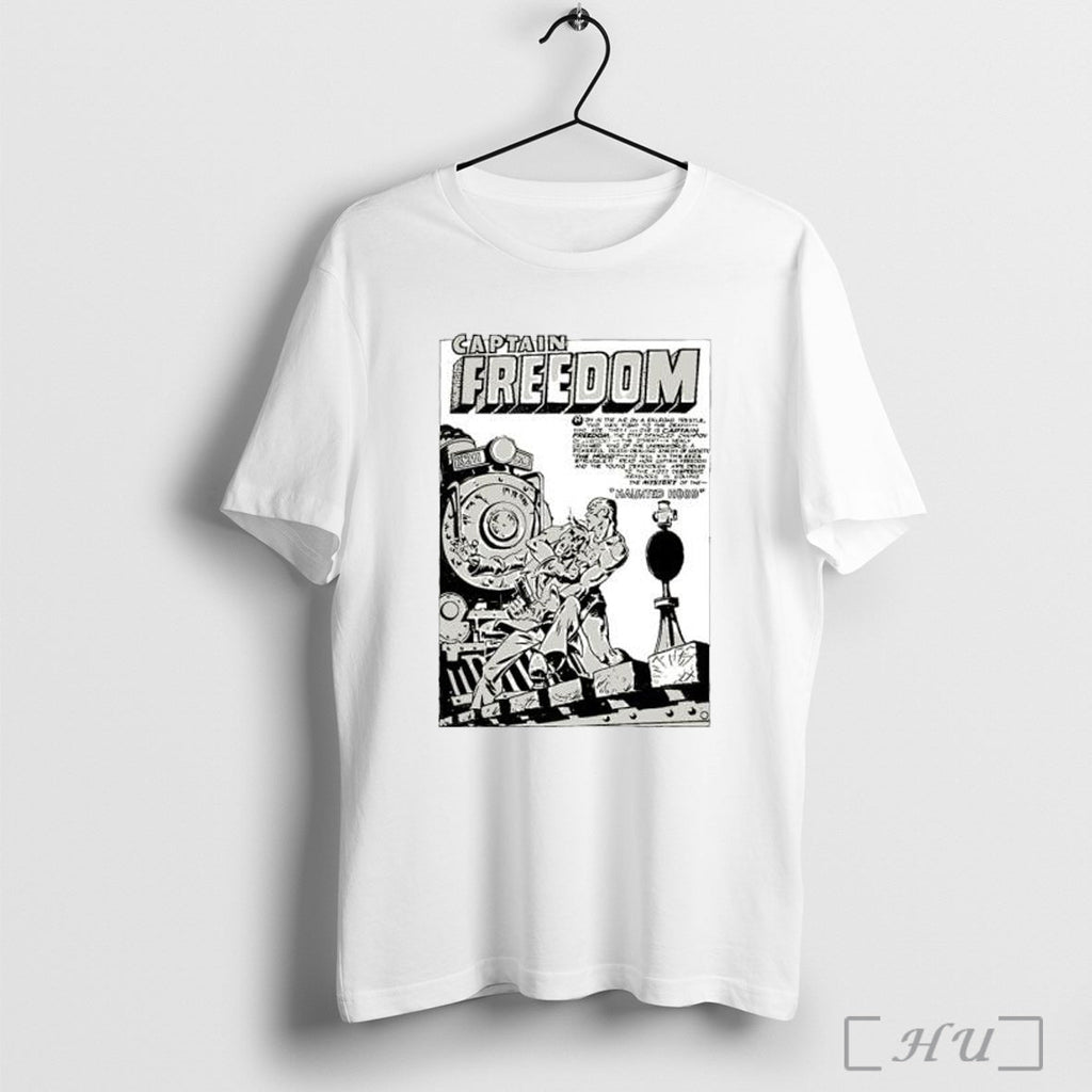 Officials Captain Freedom Comic Vintage T Shirt Unisex T-shirt, Sweatshirt, Hoodie, Long Sleeve Tee - T-Shirt, Sweatshirt, Hoodie