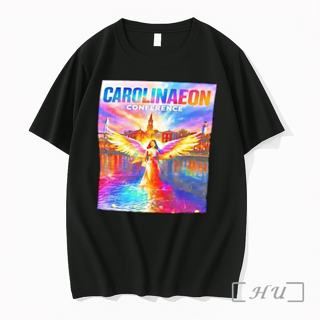 Officials Carolinaeon Conference June 2026 Angelic Winged Woman Vibrant Cityscape Unisex T-shirt, Sweatshirt, Hoodie, Long Sleeve Tee - T-Shirt, Sweatshirt, Hoodie