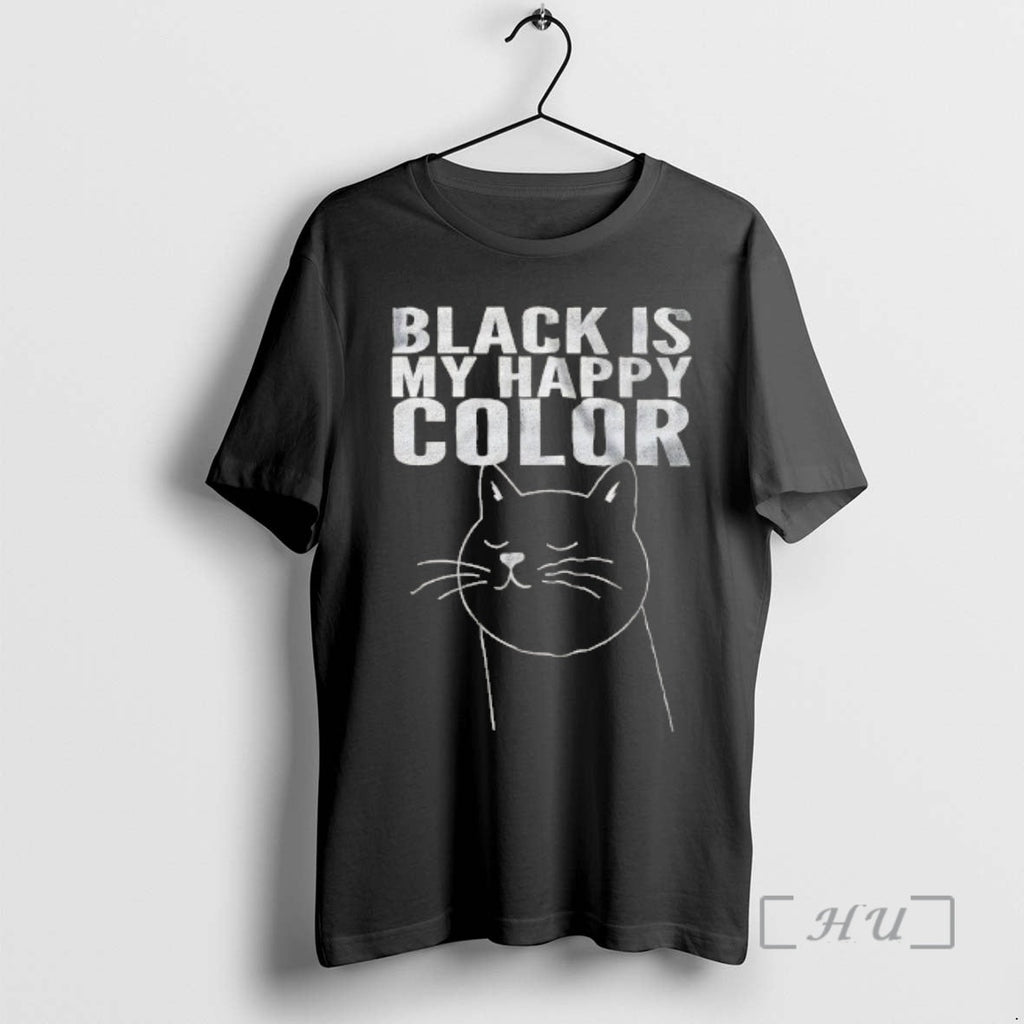 Officials Cat Black Is My Happy Color T-Shirts, Hoodie, Sweatshirt - T-Shirt, Sweatshirt, Hoodie