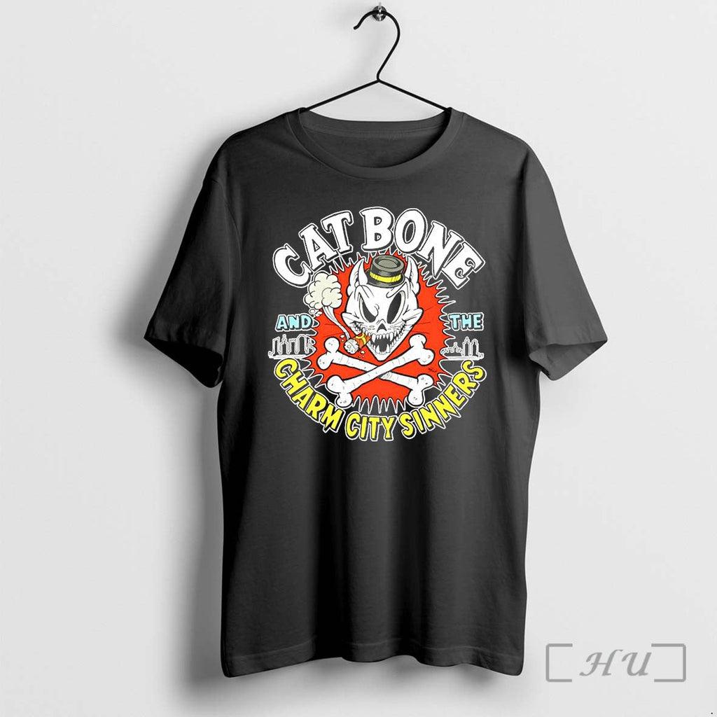 Officials Cat Bone And The Charm City Sinners Unisex T-shirt, Sweatshirt, Hoodie, Long Sleeve Tee - T-Shirt, Sweatshirt, Hoodie