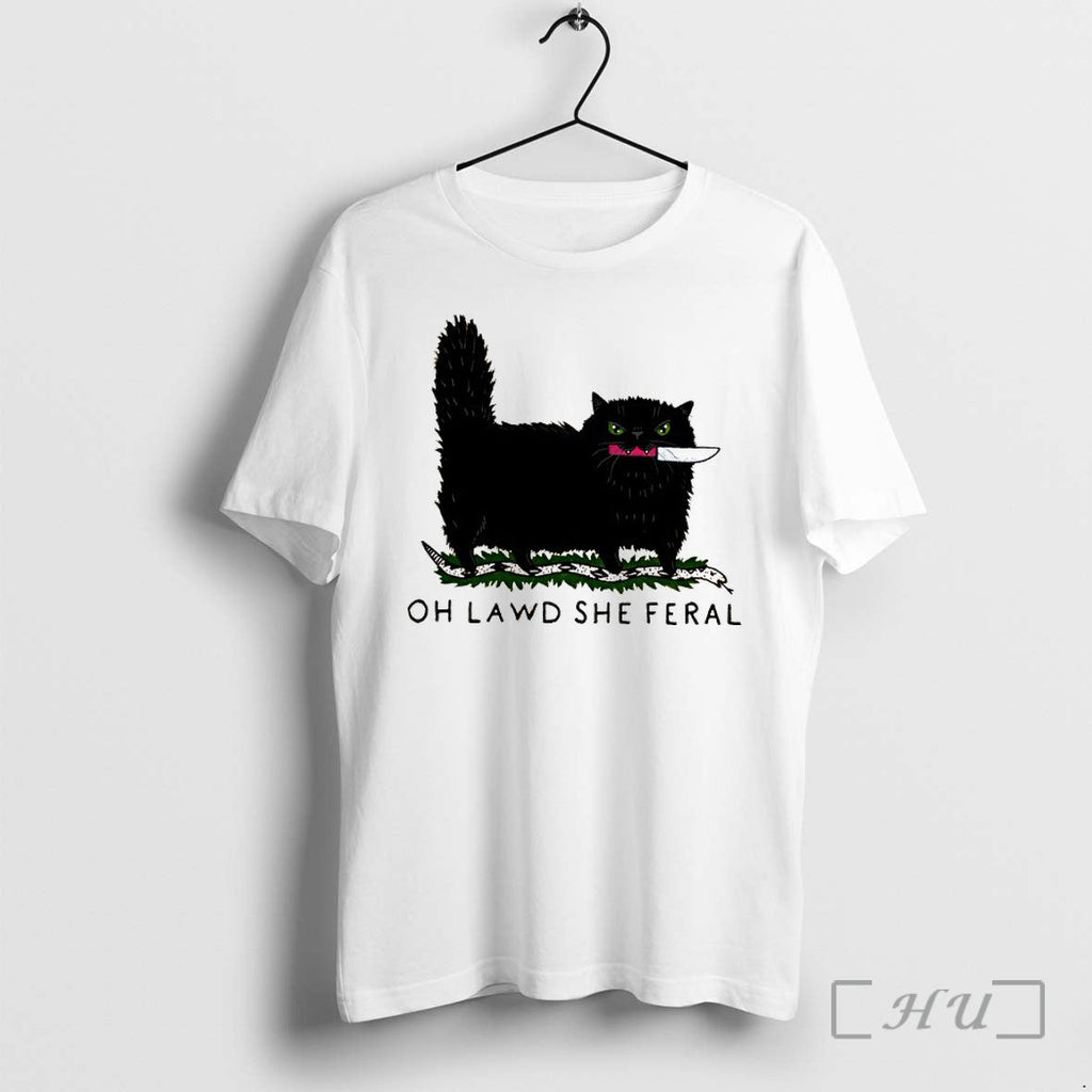 Officials Cat Knife And Snake Oh Lawd She Reral Unisex T-shirt, Sweatshirt, Hoodie, Long Sleeve Tee - T-Shirt, Sweatshirt, Hoodie