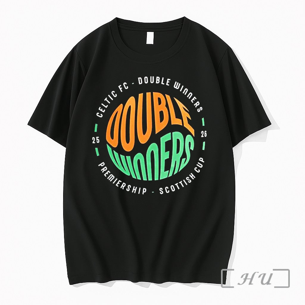 Officials Celtic Fc 2025 2026 Double Winners 1 Unisex T-shirt, Sweatshirt, Hoodie, Long Sleeve Tee - T-Shirt, Sweatshirt, Hoodie