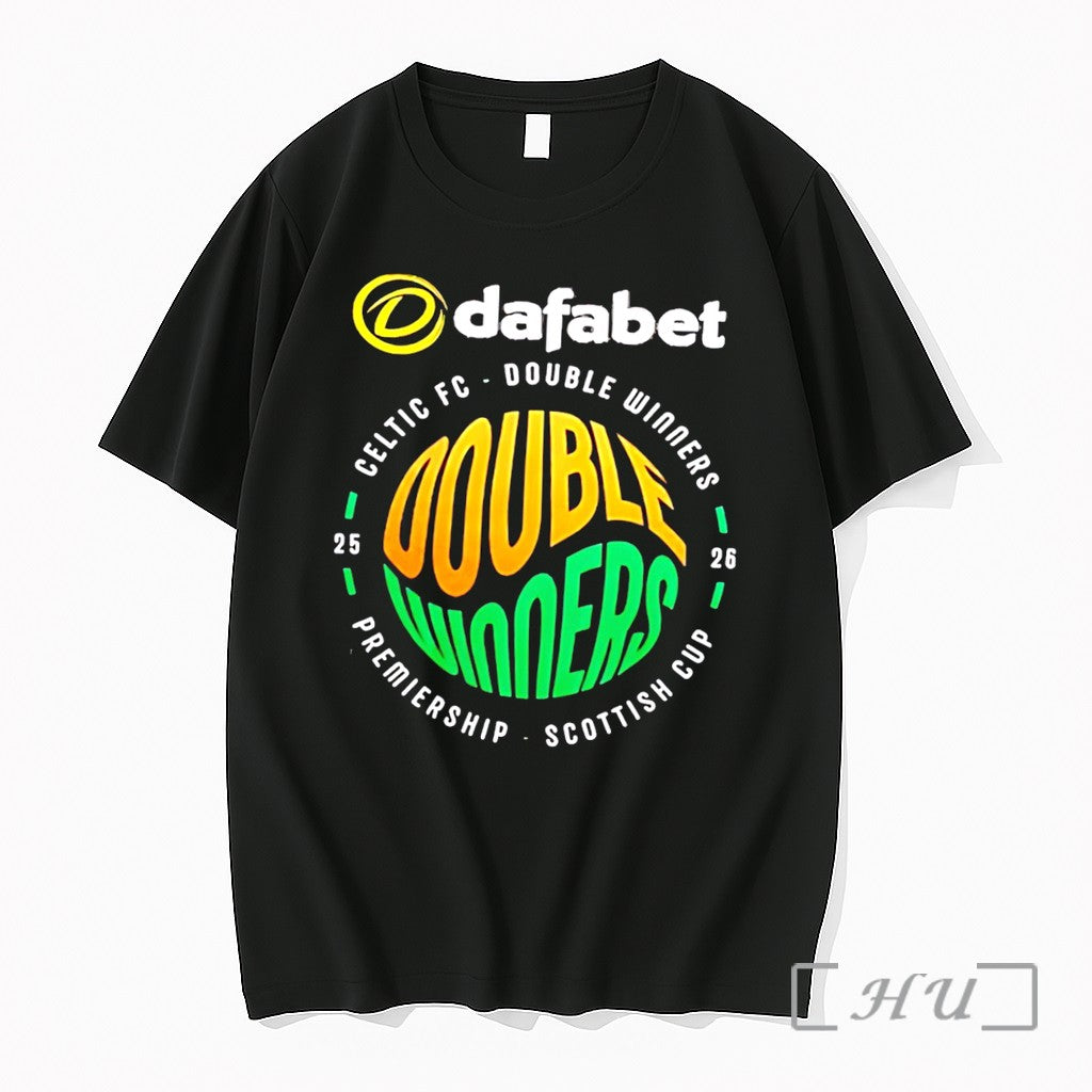 Officials Celtic Fc 2025 26 Double Winners Champions Tee Unisex T-shirt, Sweatshirt, Hoodie, Long Sleeve Tee - T-Shirt, Sweatshirt, Hoodie