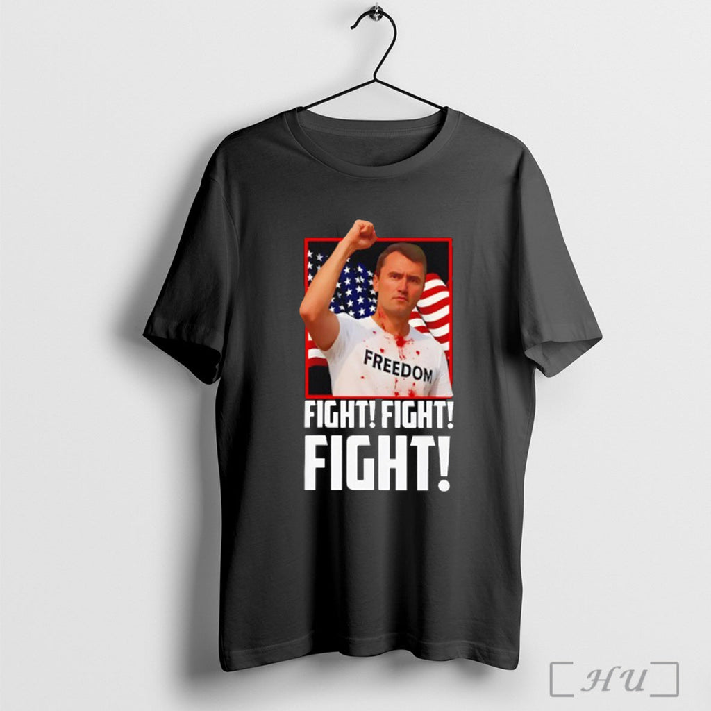 Officials Charlie Kirk Fight Fight Fight T Shirt Unisex T-shirt, Sweatshirt, Hoodie, Long Sleeve Tee - T-Shirt, Sweatshirt, Hoodie