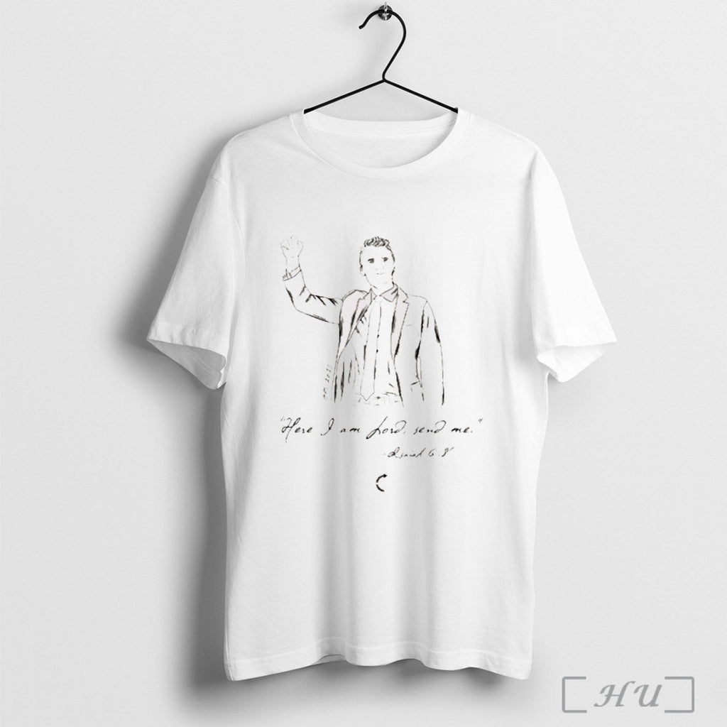 Officials Charlie Kirk Here I Am Lord Send Me Painting T Shirt Unisex T-shirt, Sweatshirt, Hoodie, Long Sleeve Tee - T-Shirt, Sweatshirt, Hoodie