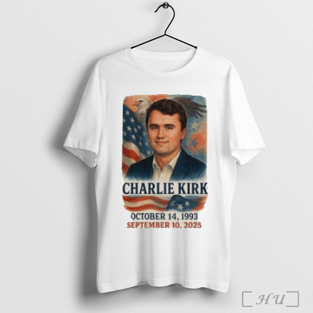 Officials Charlie Kirk October 14 1993 September 10 2025 T Shirt Unisex T-shirt, Sweatshirt, Hoodie, Long Sleeve Tee - T-Shirt, Sweatshirt, Hoodie