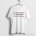 Officials Charlie Kirk The Soul Of America Burning Light Never Let It Go Out Unisex T-shirt, Sweatshirt, Hoodie, Long Sleeve Tee - T-Shirt, Sweatshirt, Hoodie