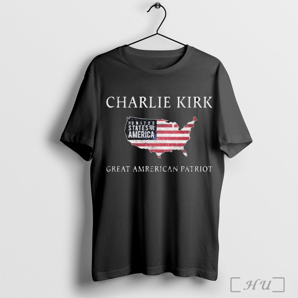 Officials Charlie Kirk Usa Great America Patriot T Shirt Unisex T-shirt, Sweatshirt, Hoodie, Long Sleeve Tee - T-Shirt, Sweatshirt, Hoodie