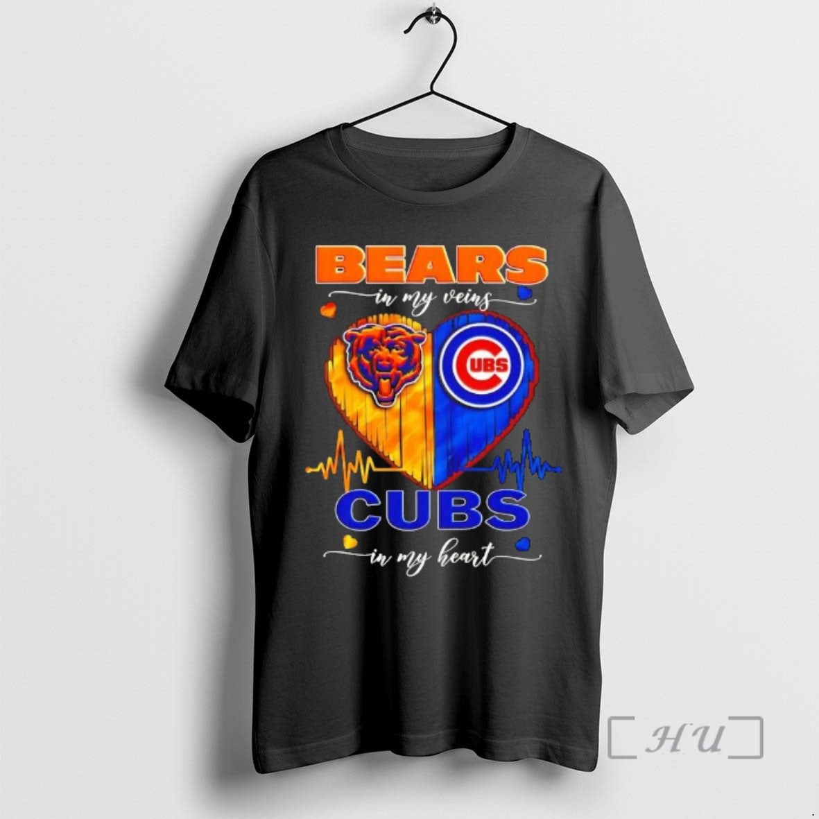 Officials Chicago Sports Bears My Veins Cubs My Heart T-Shirts, Hoodie, Sweatshirt - T-Shirt, Sweatshirt, Hoodie