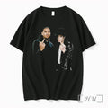 Officials Chris Brown And Mj Middle Finger Photo Vintage Unisex T-shirt, Sweatshirt, Hoodie, Long Sleeve Tee - T-Shirt, Sweatshirt, Hoodie
