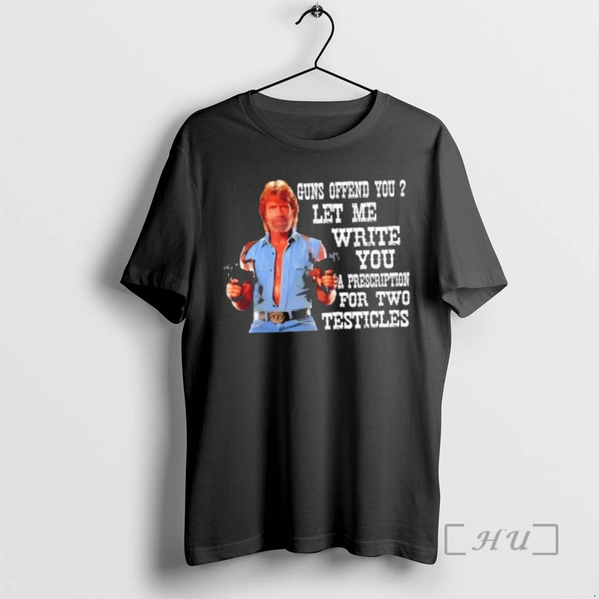 Officials Chuck Norris Guns Offend You Let Me Write You Prescription Two Testicles T-Shirts, Hoodie, Sweatshirt - T-Shirt, Sweatshirt, Hoodie