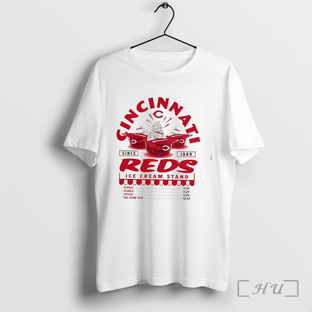 Officials Cincinnati Reds Ice Cream Stand Tee Unisex T-shirt, Sweatshirt, Hoodie, Long Sleeve Tee - T-Shirt, Sweatshirt, Hoodie