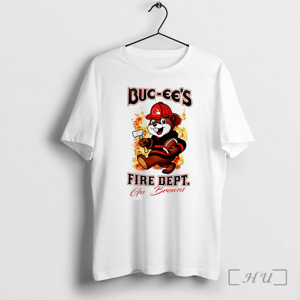 Officials Cleveland Browns Buc Ees Fire Dept Go Bears Firefighter Strong Tee Premium T Shirts - T-Shirt, Sweatshirt, Hoodie