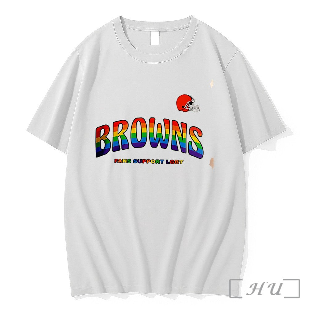 Officials Cleveland Browns Fans Support Lgbt Pride Month Tee Unisex T-shirt, Sweatshirt, Hoodie, Long Sleeve Tee - T-Shirt, Sweatshirt, Hoodie