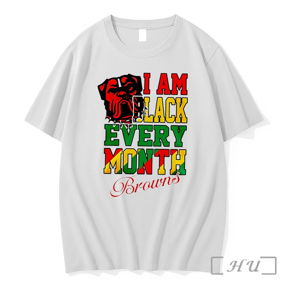 Officials Cleveland Browns I Am Black Every Month Logo Tee Unisex T-shirt, Sweatshirt, Hoodie, Long Sleeve Tee - T-Shirt, Sweatshirt, Hoodie