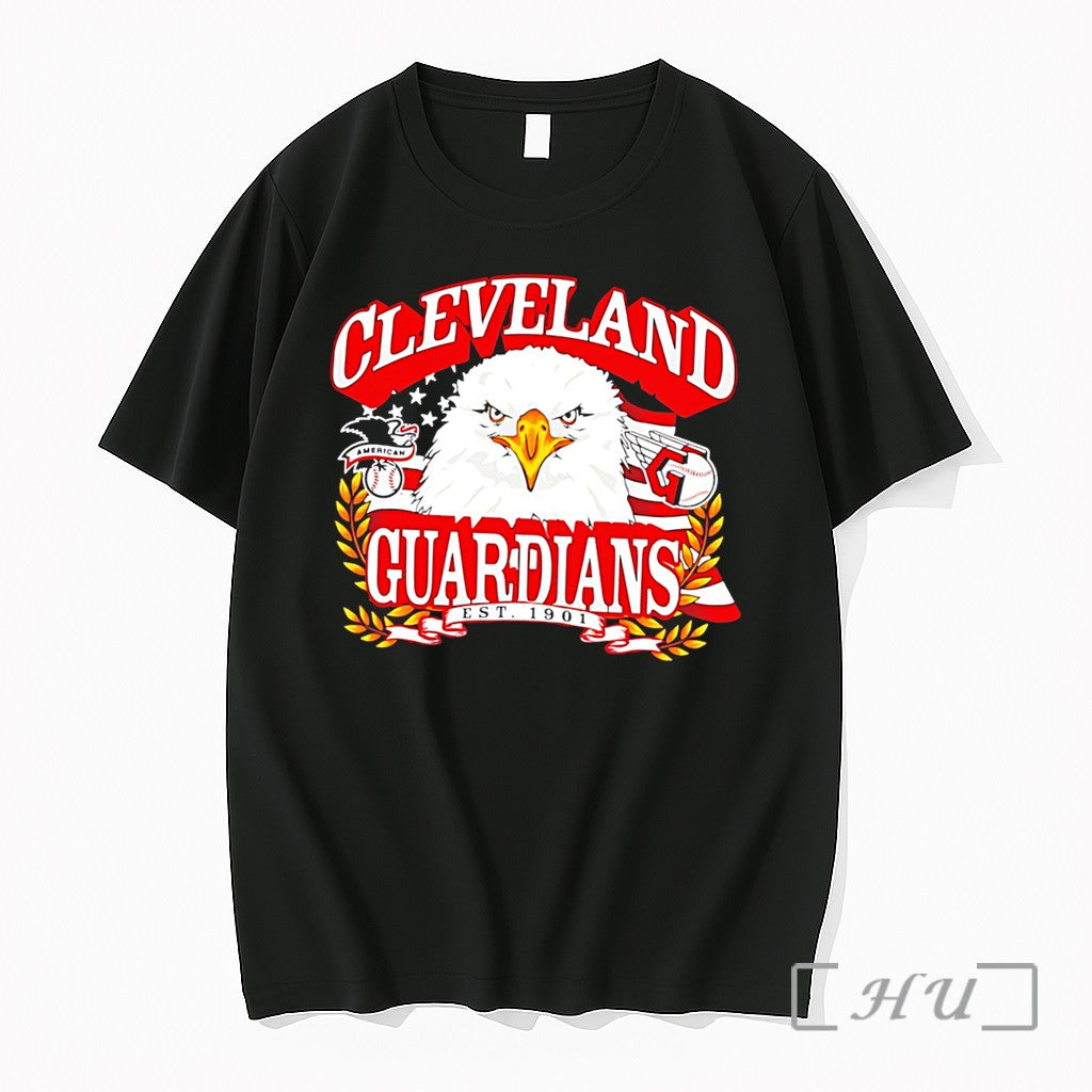 Officials Cleveland Guardians Americana Eagle Celebrating Americas 250th Tee Unisex T-shirt, Sweatshirt, Hoodie, Long Sleeve Tee - T-Shirt, Sweatshirt, Hoodie