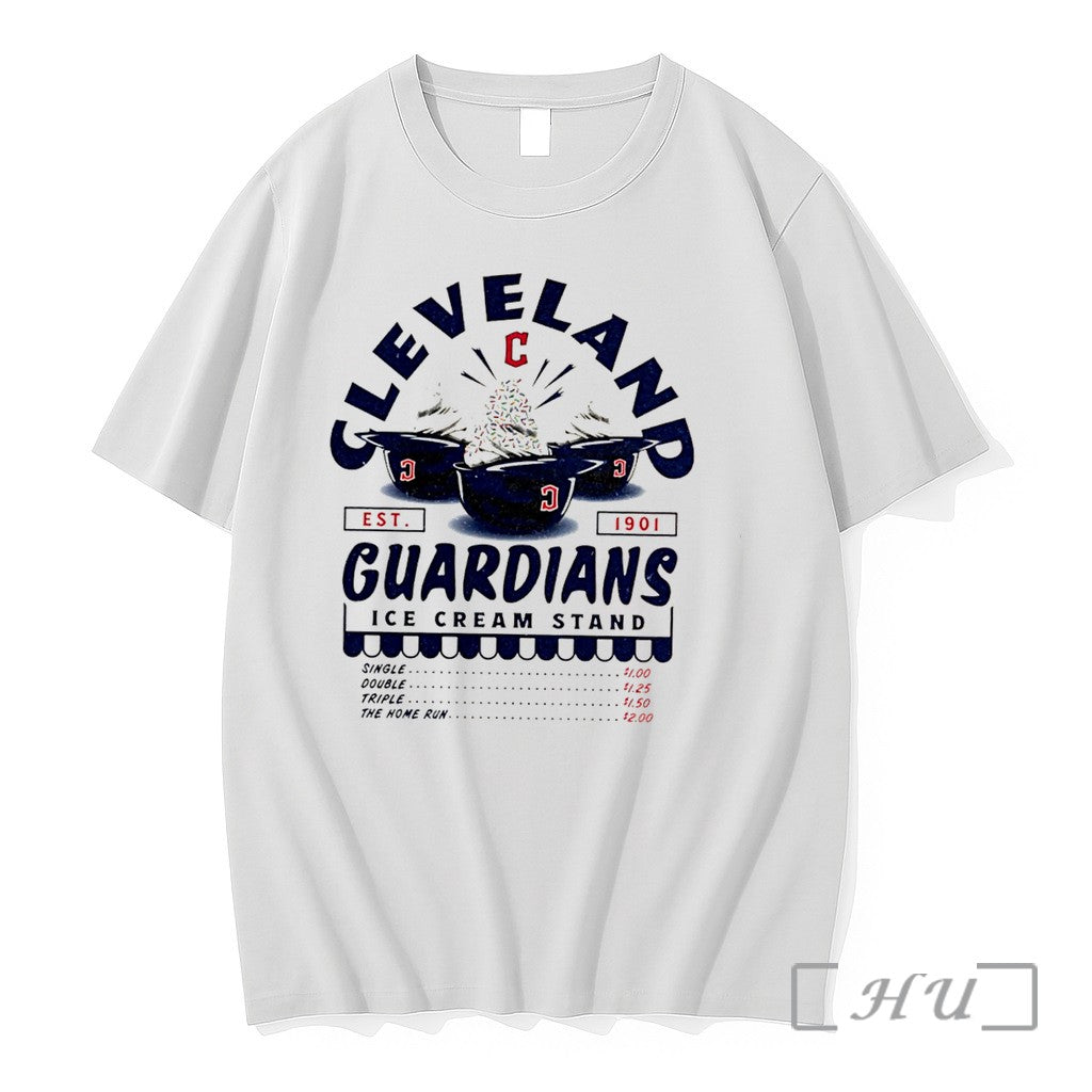 Officials Cleveland Guardians Ice Cream Stand Tee Unisex T-shirt, Sweatshirt, Hoodie, Long Sleeve Tee - T-Shirt, Sweatshirt, Hoodie