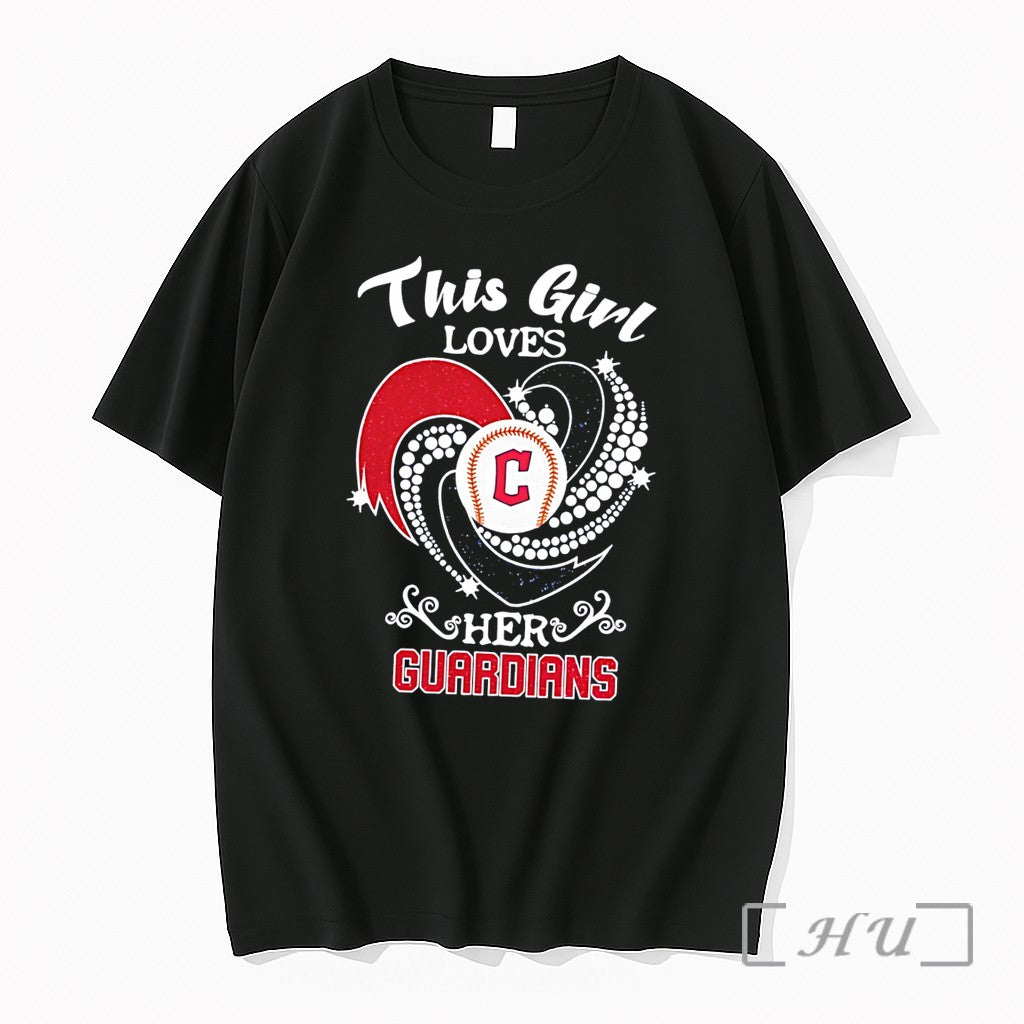 Officials Cleveland Guardians This Girl Loves Her Guardians Graphic Tee Unisex T-shirt, Sweatshirt, Hoodie, Long Sleeve Tee - T-Shirt, Sweatshirt, Hoodie