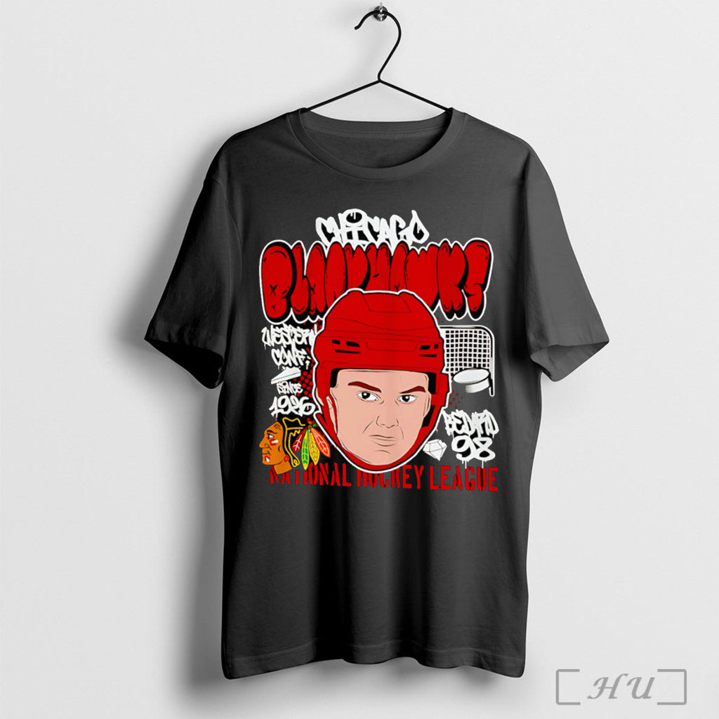 Officials Connor Bedard Chicago Blackhawks Caricature T Shirt Unisex T-shirt, Sweatshirt, Hoodie, Long Sleeve Tee - T-Shirt, Sweatshirt, Hoodie