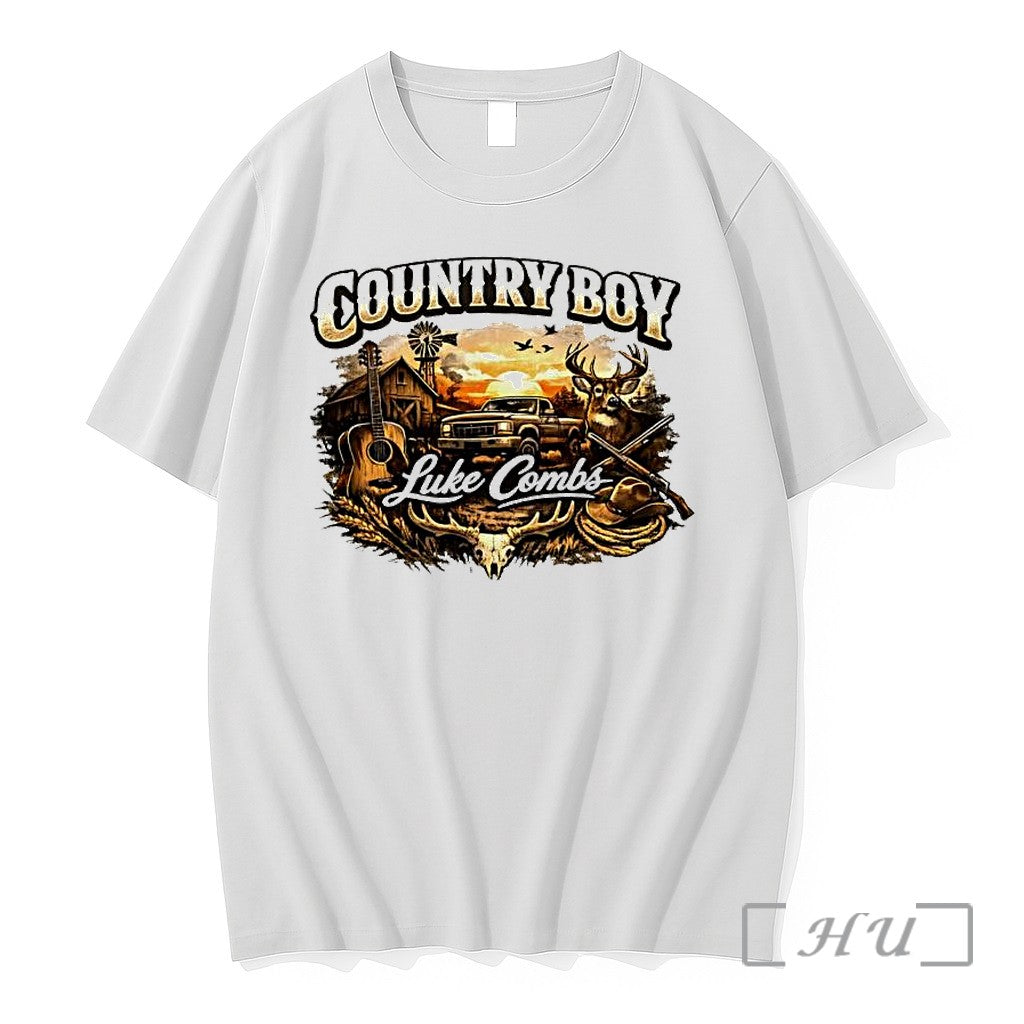 Officials Country Boy Luke Combs Hunting Truck Farm Guitar Unisex T-shirt, Sweatshirt, Hoodie, Long Sleeve Tee - T-Shirt, Sweatshirt, Hoodie