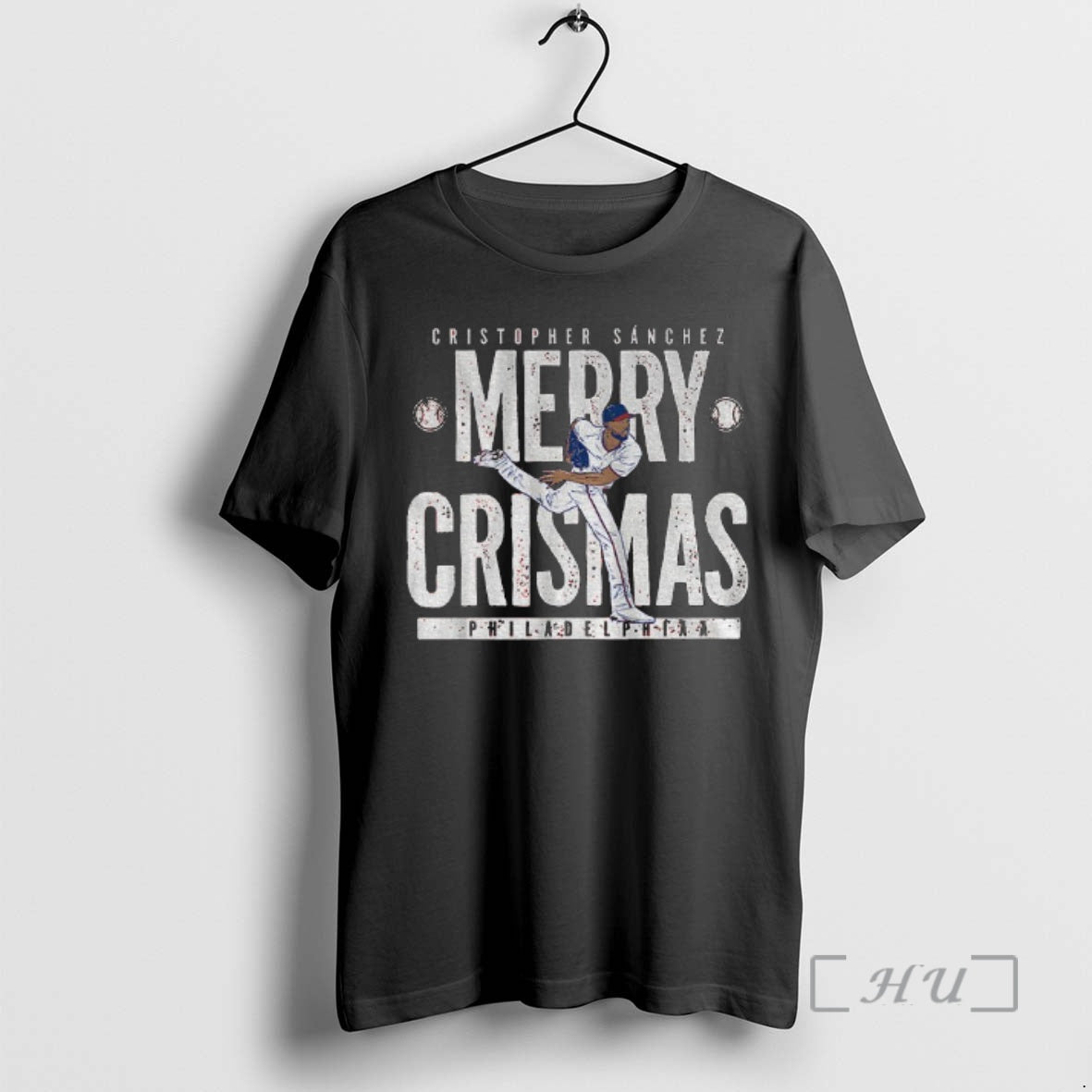 Officials Cristopher Sanchez Philadelphia Phillies Baseball Merry Crismas 2026 Unisex T-shirt, Sweatshirt, Hoodie, Long Sleeve Tee - T-Shirt, Sweatshirt, Hoodie
