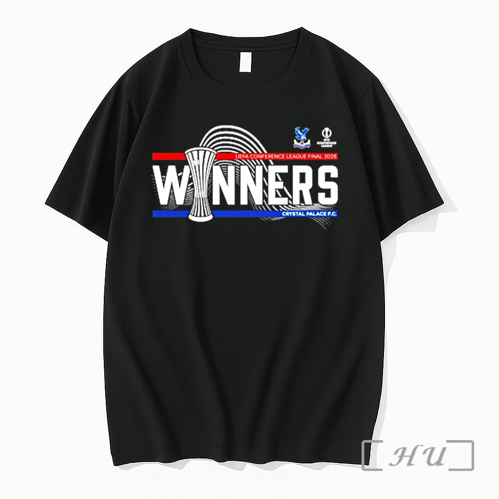 Officials Crystal Palace F C Uefa Conference League Finald 2026 Winners Premium T Shirts Sweater - T-Shirt, Sweatshirt, Hoodie