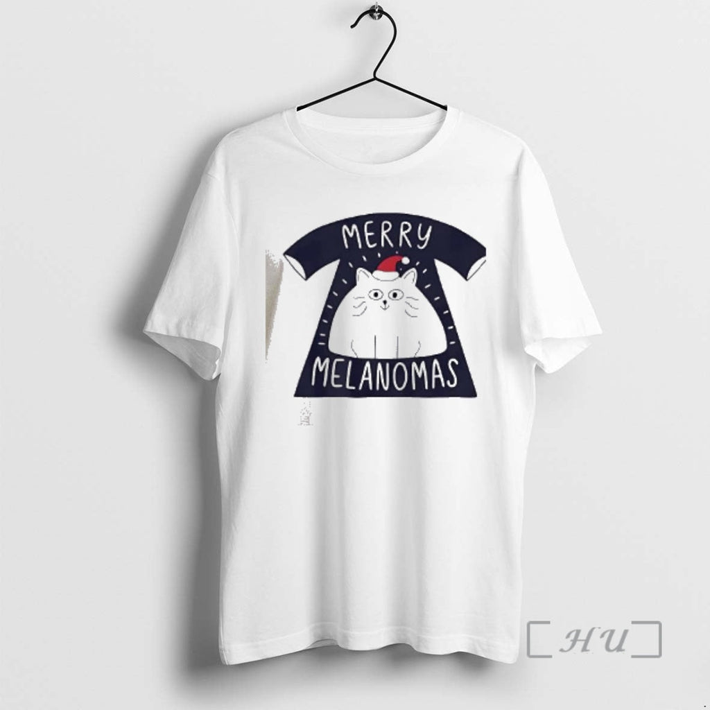 Officials Cute Santa Cat Melanomas 2025 T-Shirts, Hoodie, Sweatshirt - T-Shirt, Sweatshirt, Hoodie