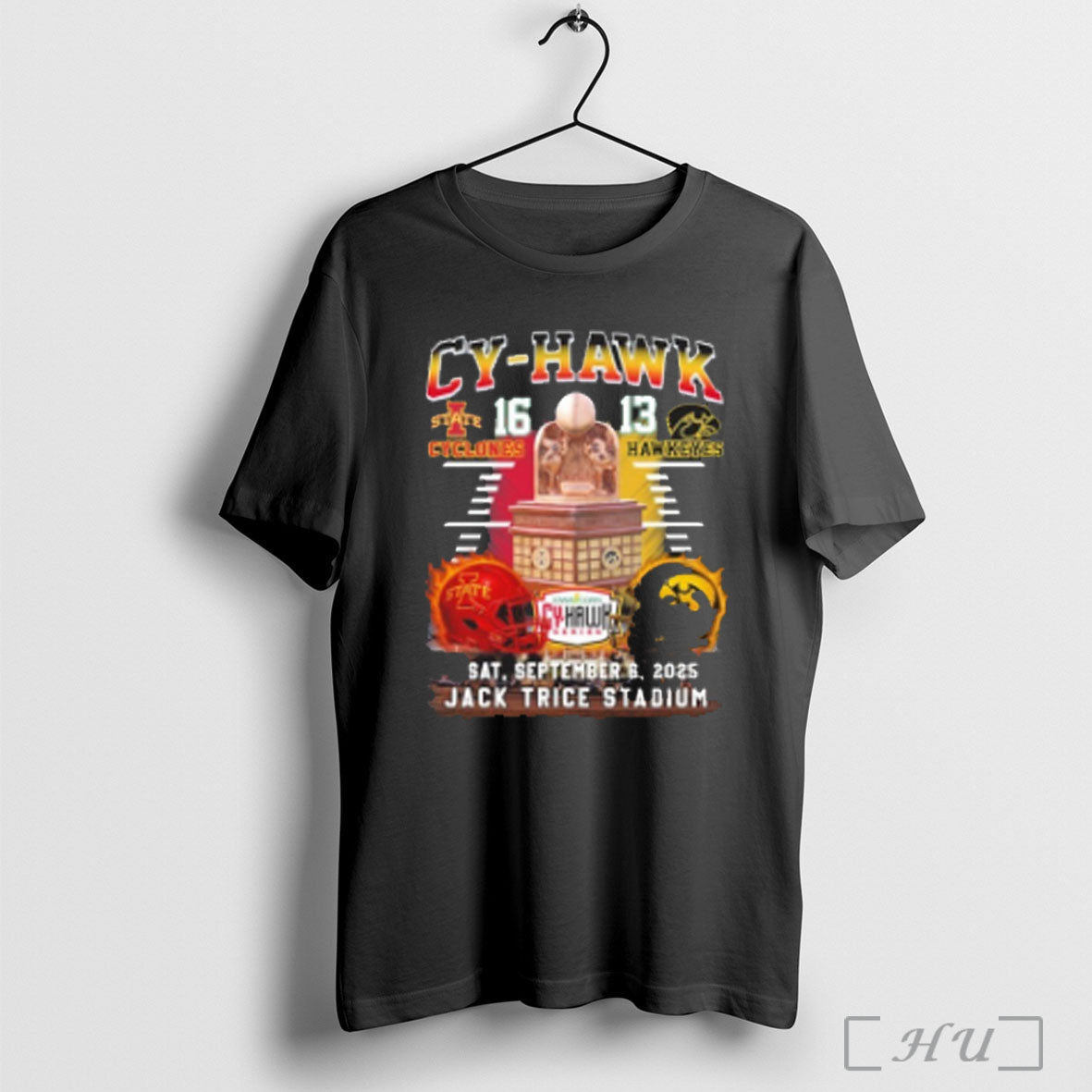 Officials Cy Hawk Iowa State 16 13 Iowa September 6 2025 Jack Trice Stadium Unisex T-shirt, Sweatshirt, Hoodie, Long Sleeve Tee - T-Shirt, Sweatshirt, Hoodie