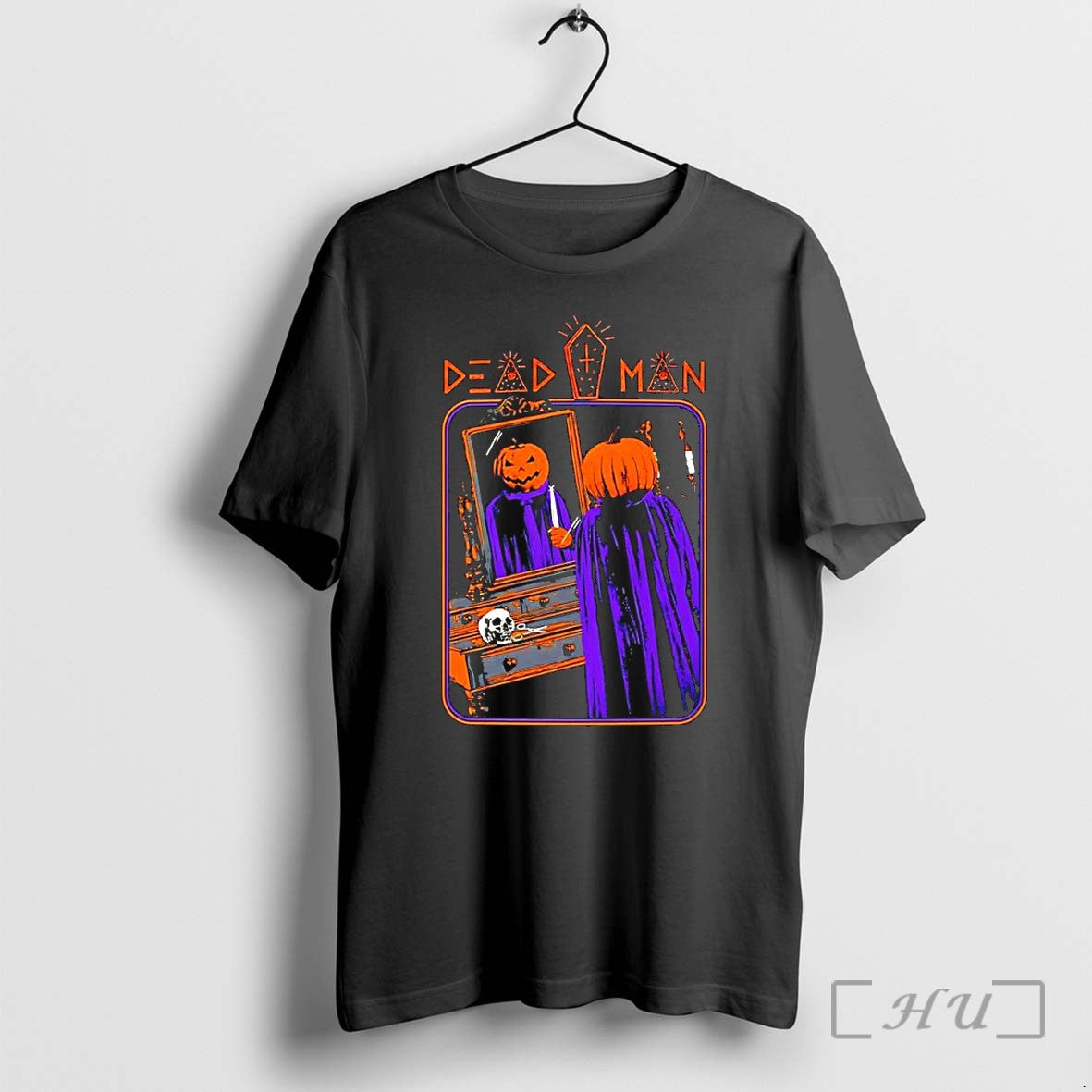 Officials Dead Man Pumpkin With Knife Halloween Unisex T-shirt, Sweatshirt, Hoodie, Long Sleeve Tee - T-Shirt, Sweatshirt, Hoodie