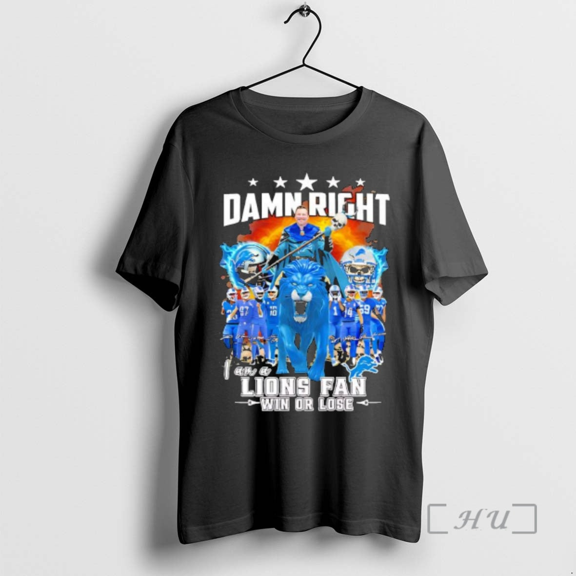 Officials Detroit Lions Damn Right I Am Lions Fan Win Lose Stars Player T-Shirts, Hoodie, Sweatshirt - T-Shirt, Sweatshirt, Hoodie