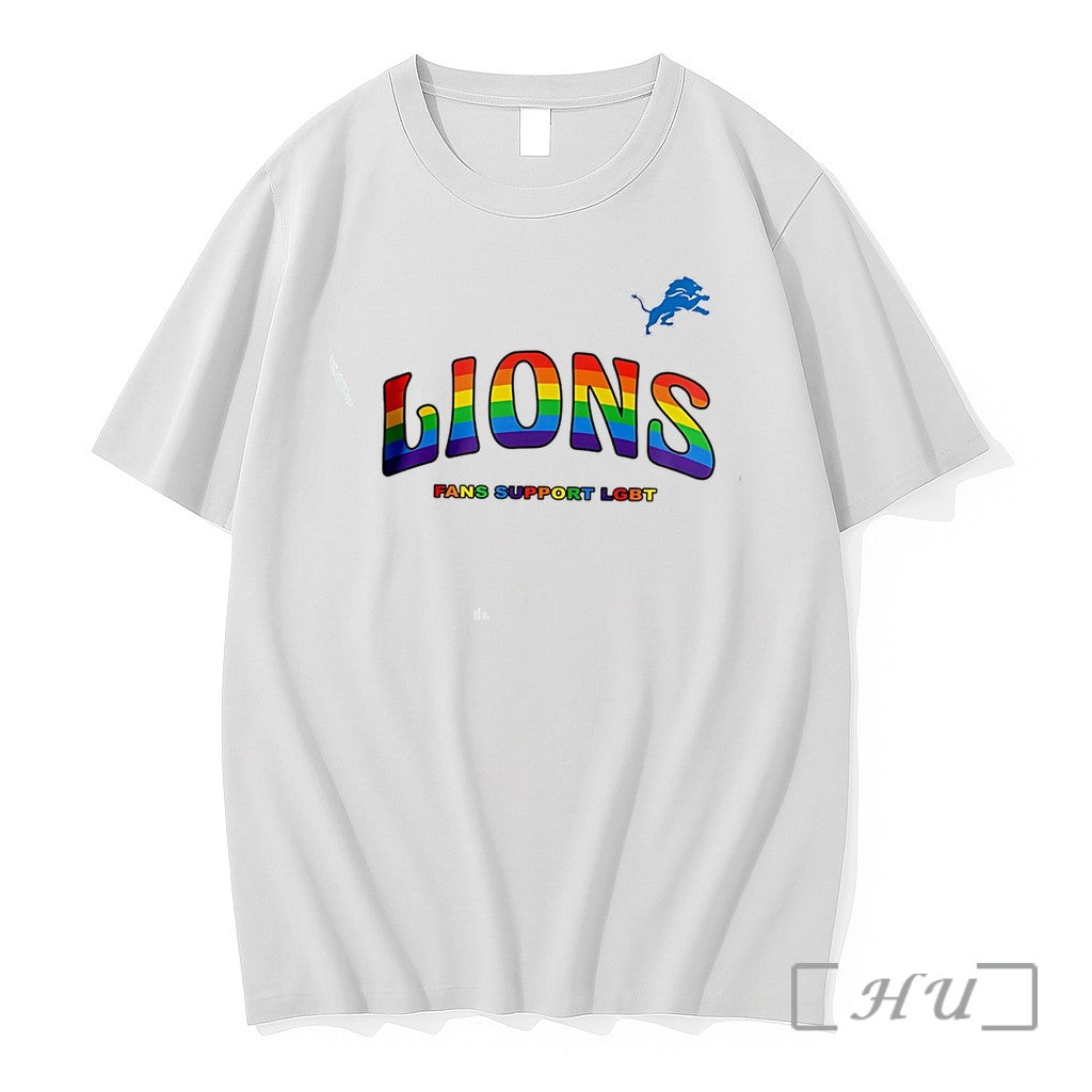 Officials Detroit Lions Fans Support Lgbt Pride Month Tee Unisex T-shirt, Sweatshirt, Hoodie, Long Sleeve Tee - T-Shirt, Sweatshirt, Hoodie