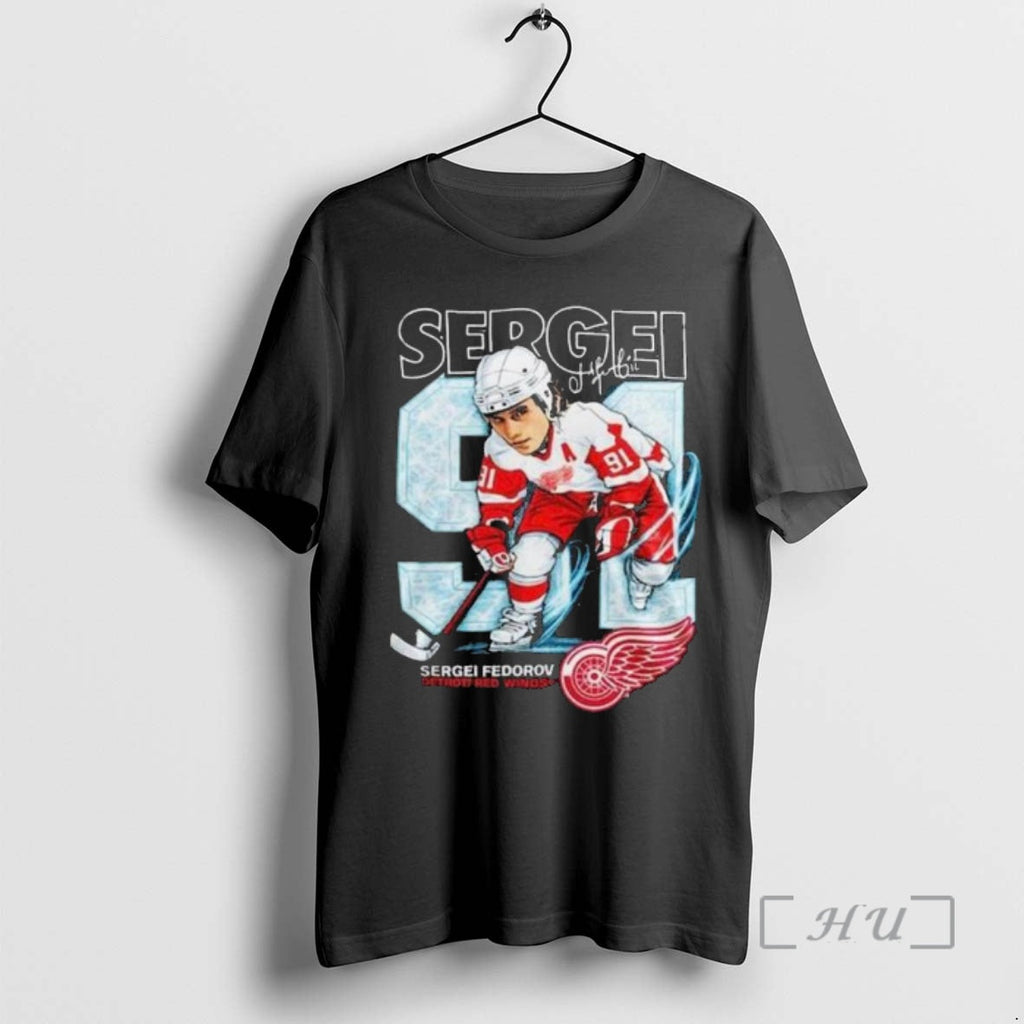 Officials Detroit Red Wings Sergei Fedorov Night 2026 Celebration T-Shirts, Hoodie, Sweatshirt - T-Shirt, Sweatshirt, Hoodie