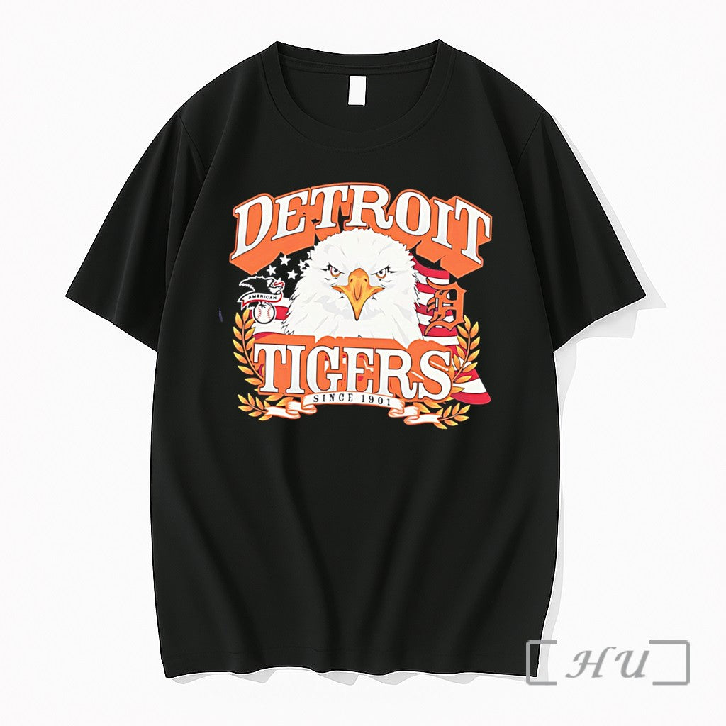 Officials Detroit Tigers Americana Eagle Celebrating Americas 250th Tee Unisex T-shirt, Sweatshirt, Hoodie, Long Sleeve Tee - T-Shirt, Sweatshirt, Hoodie