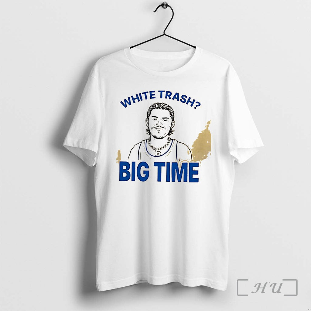 Officials Dirk Nowitzki White Trash Big Time Dallas Mavericks Unisex T-shirt, Sweatshirt, Hoodie, Long Sleeve Tee - T-Shirt, Sweatshirt, Hoodie