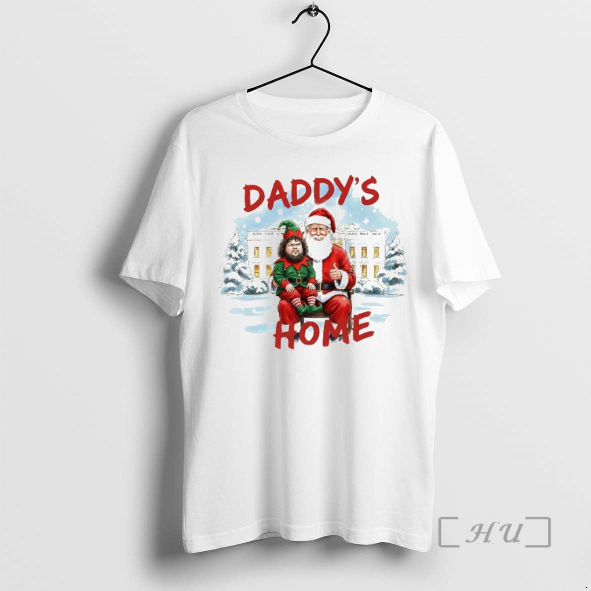 Officials Donald Trump Santa Hat Jd Vance Elf Daddys Home Merry T-Shirts, Hoodie, Sweatshirt - T-Shirt, Sweatshirt, Hoodie