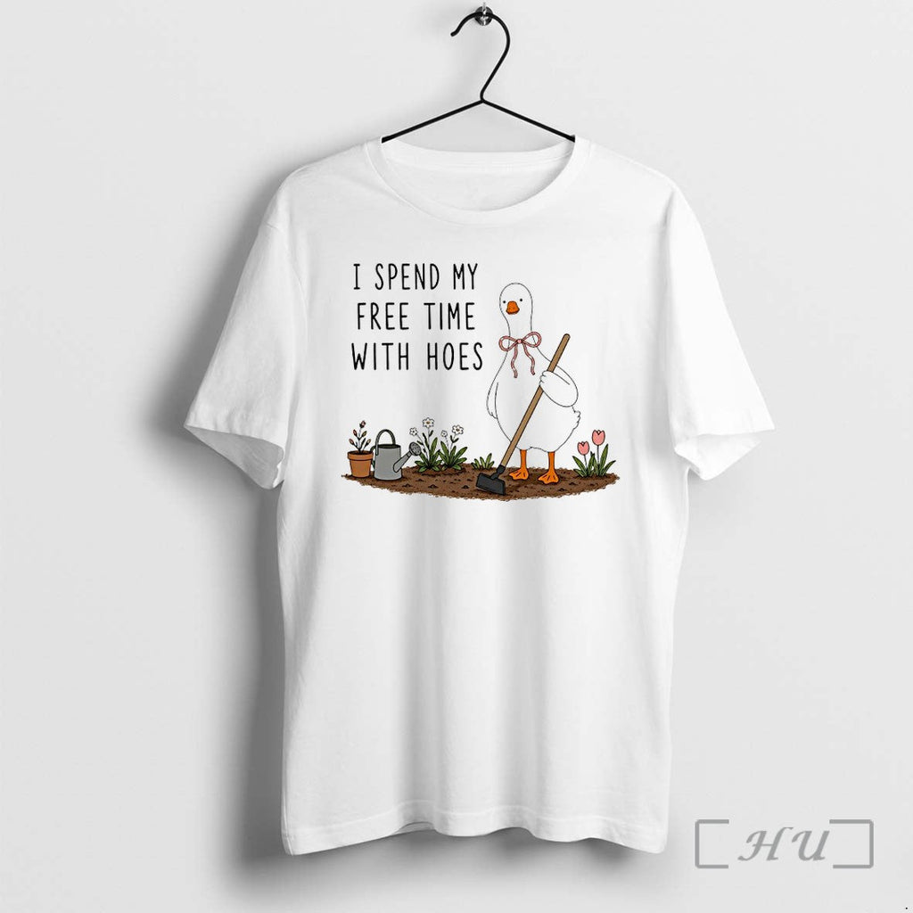 Officials Duck Garden I Spend My Free Time With Hoes Unisex T-shirt, Sweatshirt, Hoodie, Long Sleeve Tee - T-Shirt, Sweatshirt, Hoodie