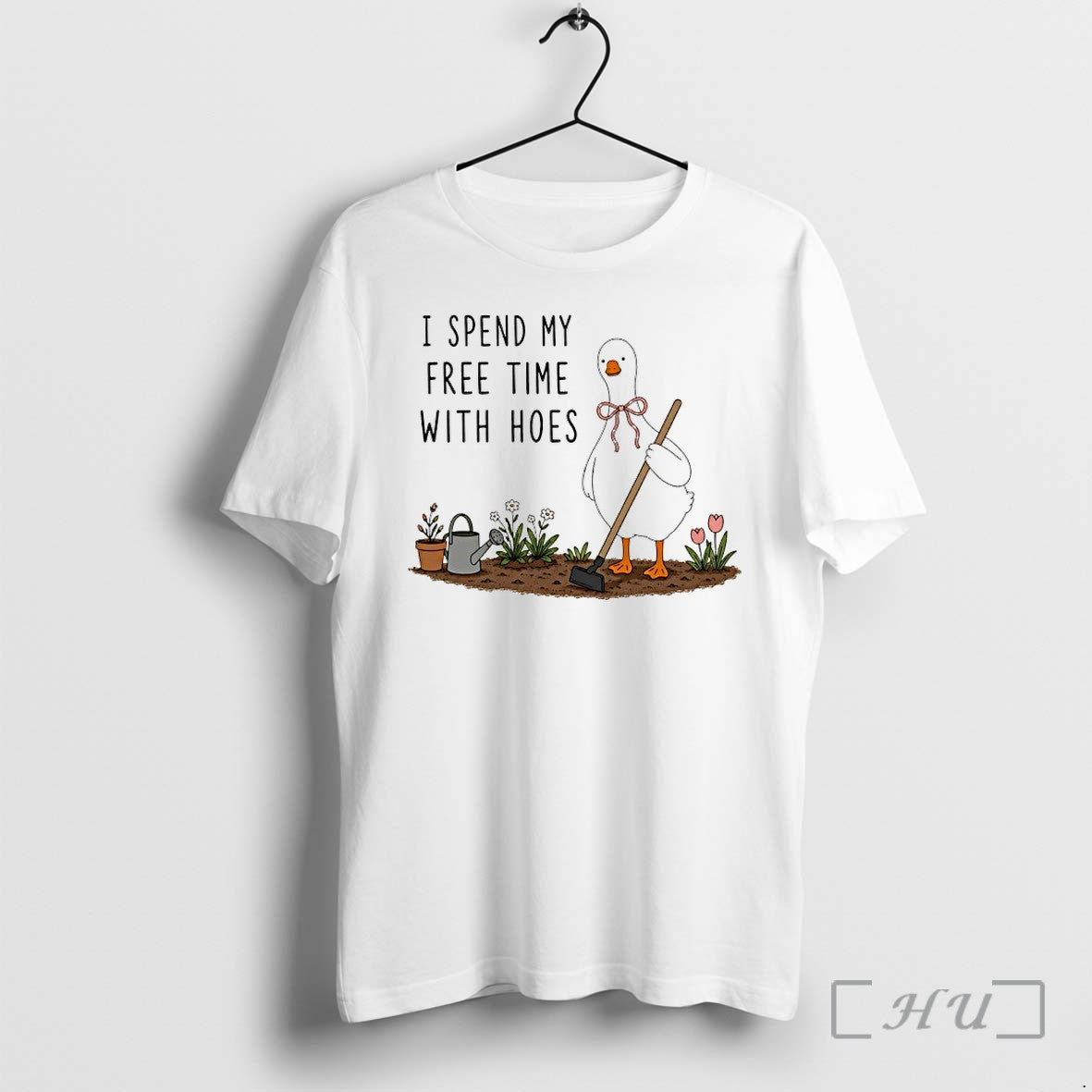 Officials Duck Garden I Spend My Free Time With Hoes Unisex T-shirt, Sweatshirt, Hoodie, Long Sleeve Tee - T-Shirt, Sweatshirt, Hoodie