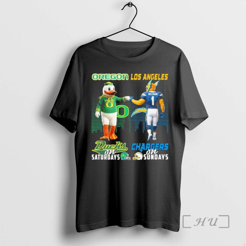 Officials Ducks Vs Chargers Mascot Saturdays Sundays T-Shirts, Hoodie, Sweatshirt - T-Shirt, Sweatshirt, Hoodie
