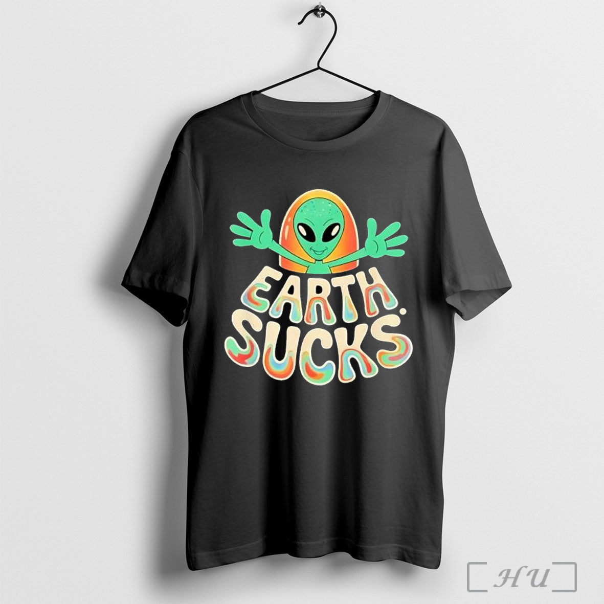 Officials Earth Sucks Funny Alien Alien Head Retro T Shirt Unisex T-shirt, Sweatshirt, Hoodie, Long Sleeve Tee - T-Shirt, Sweatshirt, Hoodie