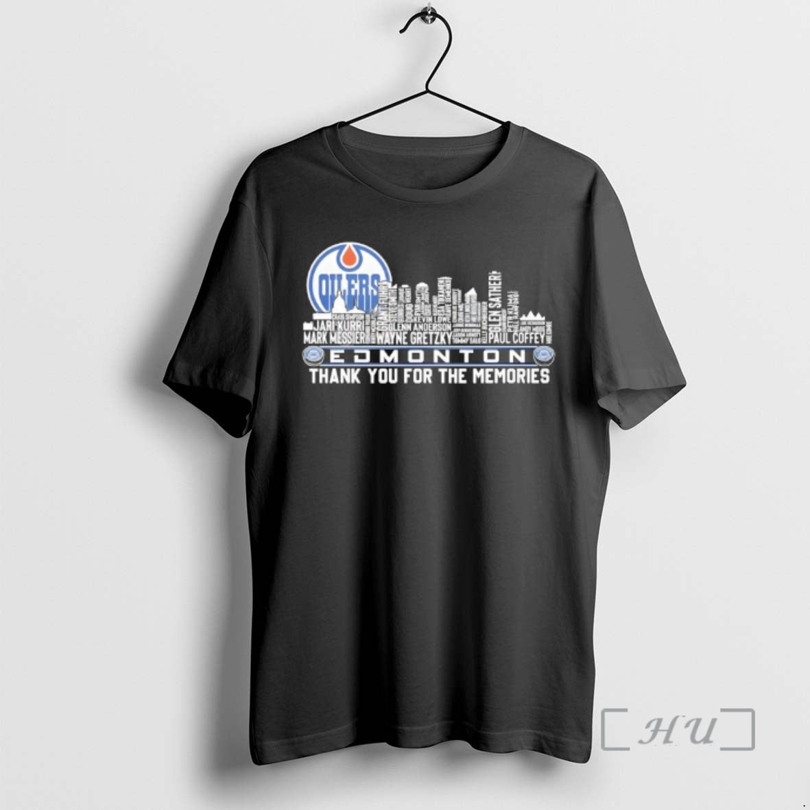 Officials Edmonton Oilers Name Players City Skyline Shape Thank You Memories T-Shirts, Hoodie, Sweatshirt - T-Shirt, Sweatshirt, Hoodie