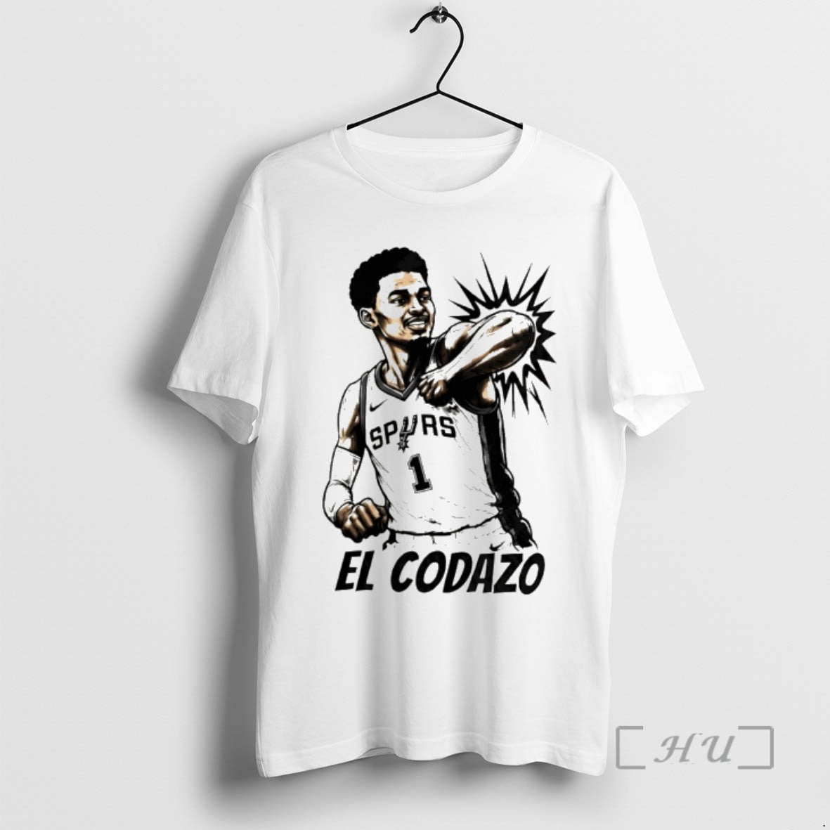 Officials El Codazo Victor Wembanyama Elbowing San Antonio Spurs Basketball Unisex T-shirt, Sweatshirt, Hoodie, Long Sleeve Tee - T-Shirt, Sweatshirt, Hoodie