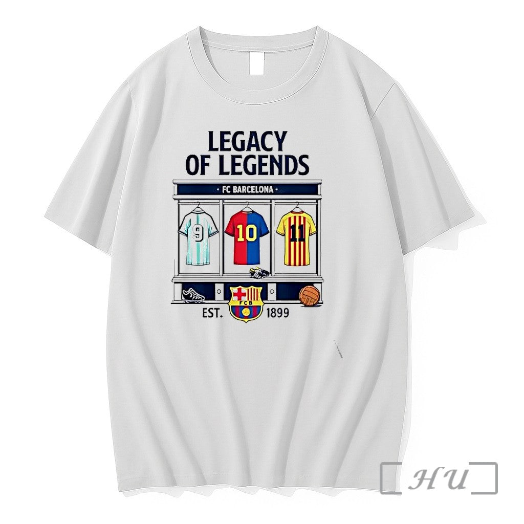Officials Fc Barcelona Legacy Of Legends Est 1899 Tee Unisex T-shirt, Sweatshirt, Hoodie, Long Sleeve Tee - T-Shirt, Sweatshirt, Hoodie