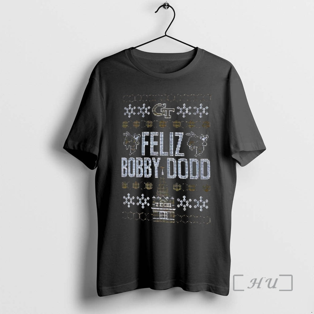 Officials Feliz Bobby Dodd Georgia Tech Yellow Jackets Ugly T-Shirts, Hoodie, Sweatshirt - T-Shirt, Sweatshirt, Hoodie