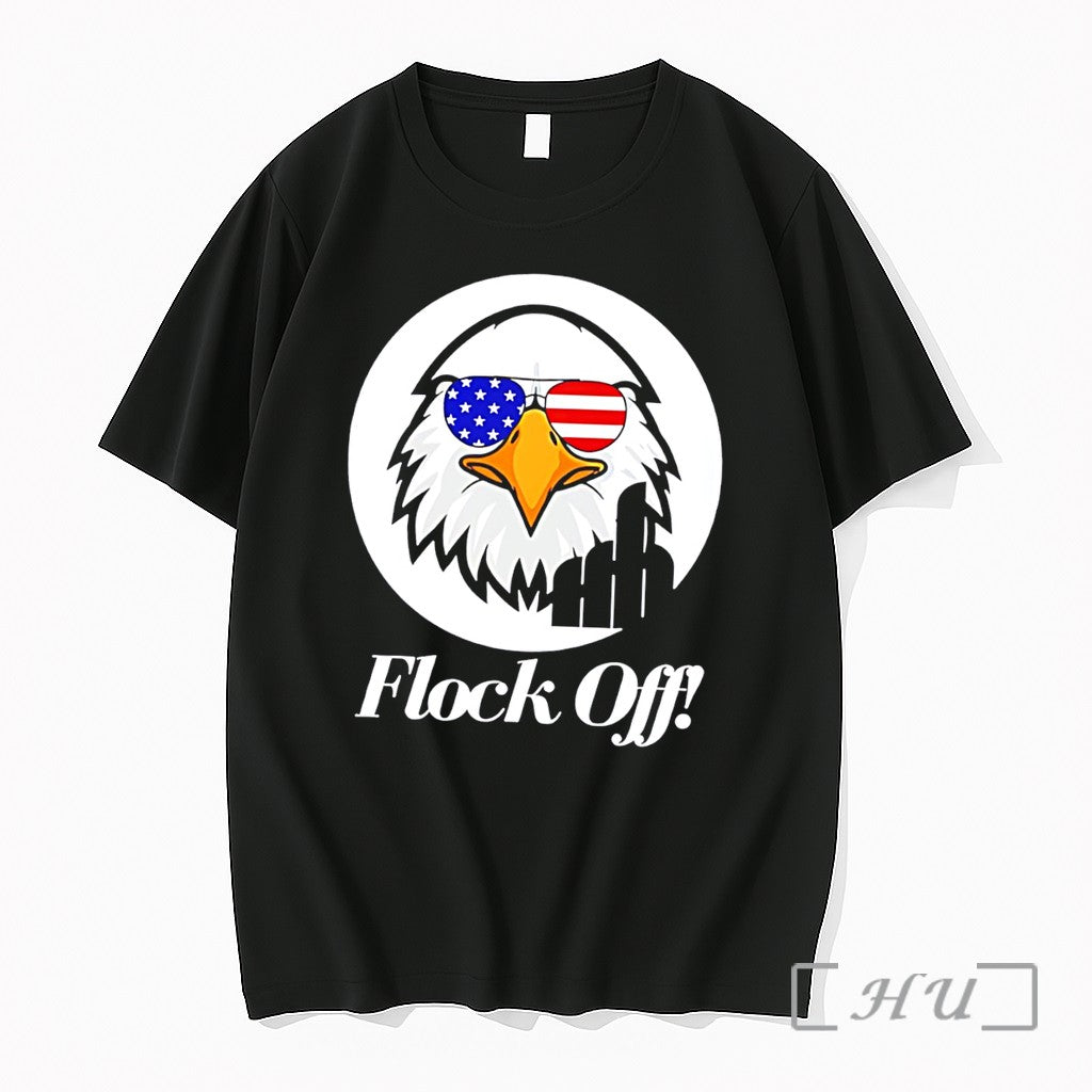 Officials Flock Off With Eagle Wearing American Flag Sunglasses Funny Tee Premium T Shirts Sweater - T-Shirt, Sweatshirt, Hoodie