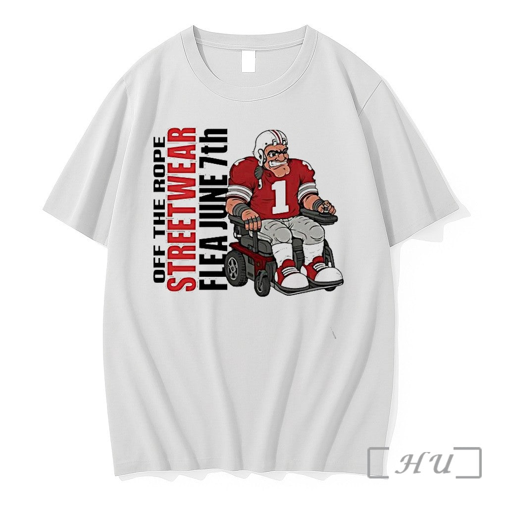 Officials Football Player Wheelchair Off The Rope Streetwear Flea June 7th Tee Premium T Shirts - T-Shirt, Sweatshirt, Hoodie