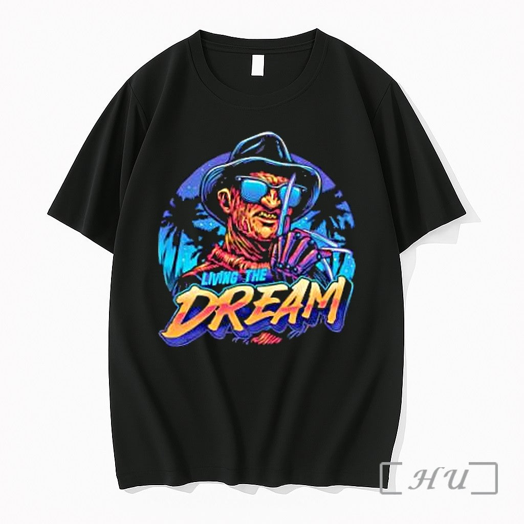 Officials Freddy Krueger Living The Dream Horror Unisex T-shirt, Sweatshirt, Hoodie, Long Sleeve Tee - T-Shirt, Sweatshirt, Hoodie
